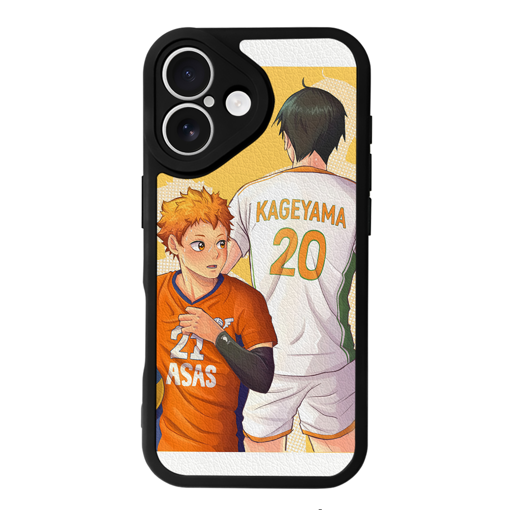 （画像用） ハイキュー!! Haikyu!! 【iPhone 16シリーズ対応】シリコンスマホケース（レザー調） 材質：シリコン